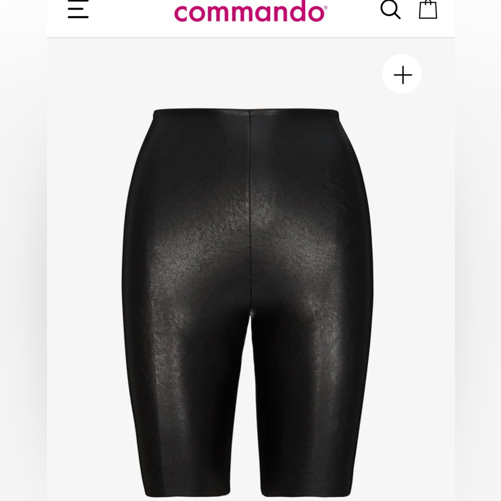 Commando Faux Leather Biker Short